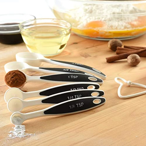 , White Grip-EZ 6-Piece Measuring Spoons Set, One Size 5 , White Grip-EZ 6-Piece Measuring Spoons Set, One Size - Image 3