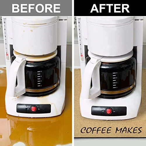 ETTORLER Coffee Mat, Waterproof Coffee Bar Mat Imitation Linen Surface (24x16x0.12IN) Thickened Upgrade DIATOM MUD Bottom Coffee Maker Mat Leak-Proof Coffee Mat For Countertops Table Espresso Machine 7 ETTORLER Coffee Mat, Waterproof Coffee Bar Mat Imitation Linen Surface (24x16x0.12IN) Thickened Upgrade DIATOM MUD Bottom Coffee Maker Mat Leak-Proof Coffee Mat For Countertops Table Espresso Machine - Image 5
