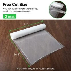 Vacuum Sealer Bags, 11in X 16.4ft 2 Rolls Home Commercial Grade BPA Free Vacuum Seal Food Sealer Bag, Great For Food Vac Storage, Seal A Meal -KitchenAid Shop 51mEdcmvJRL