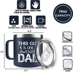 Gifts For Dad From Daughter, Son For Fathers Day - Dad Gifts From Daughter, Son - Cool Gifts For Dad, Husband, Men, Grandpa - New Dad Gifts - Men Gifts - Dad Birthday Gift - Funny Dad Mug 14 Oz, Navy -KitchenAid Shop 51mKU33knSL