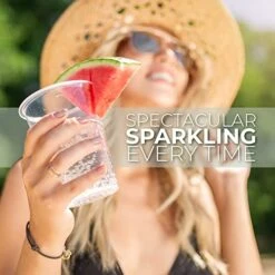 Maker With BPA Free Bottle - CO2 Powered One Touch Fizz Control - Fresh Sparkling Water Maker - Homemade Sparkle Seltzer Soda Streaming Machine, Carbonated Water Machine For Home [C02 NOT INCLUDED] -KitchenAid Shop 51mKaxRzamL