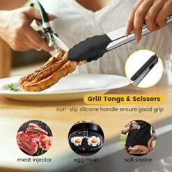 Griddle Accessories Kit, 44Pcs Flat Top Grill Accessories For Blackstone Griddle Accessories For Camp Chef BBQ Grill Tools Set Spatula Set With Scissors, Spatula, Scraper, Basting Cover -KitchenAid Shop 51mPZ9ZPiiL