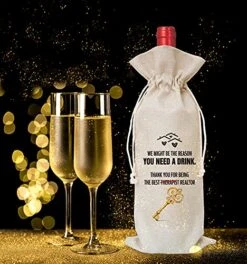Realtor Wine Bag,Realtor Gift（1 Pc）, Realtor Gift Ideas, Closing Gift, Closing Gift Real Estate, Thank You Gift Ideas - J04 -KitchenAid Shop 51mQ9tNtQBS