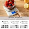 Ood Kitchen Scale Digital Grams And Ounces Ultra Slim Scale Portable For Baking Cooking Camping Stainless Tare Auto Off Backlit Large LCD Display 11lb/5kg-White
