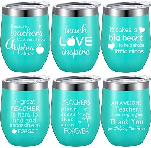 6 Pieces Thank You Gift Idea For Teachers, Teacher Graduation Appreciation Coffee Mug For Women Men Preschool Elementary Teacher, 12oz Wine Tumbler And Lids Straws Brushes (Simple Purple) 8 6 Pieces Thank You Gift Idea For Teachers, Teacher Graduation Appreciation Coffee Mug For Women Men Preschool Elementary Teacher, 12oz Wine Tumbler And Lids Straws Brushes (Simple Purple) - Image 6
