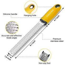Classic Zester And Grater - Professional Kitchen Lemon Zester For Lime, Cheese, Garlic, Ginger, Chocolate, Vegetables, Fruits, Dishwasher Safe (Narrow) -KitchenAid Shop 51mYaWoxmxL