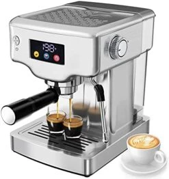 Espresso Machine 20 Bar, Stainless Steel Espresso Machine With Milk Frother For Cappuccino, Latte, Touch Screen Espresso Coffee Maker For Home -KitchenAid Shop 51mbOK8EuAL. AC