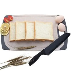 Cutting Boards For Kitchen, Anti-Skid Eco-Wheat Straw Cutting Board Set (3 Pcs), Dishwasher Safe (light Brown) -KitchenAid Shop 51mcY7kZR6L