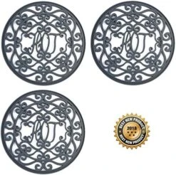 Silicone Trivet For Hot Dishes, Pots & Pans - Decorative Non Slip Mat Comes In 3 Different Country Designs - Protective Pads For Kitchen Counter (7.5 Inch Round, Set Of 3, Black) 14 Silicone Trivet For Hot Dishes, Pots & Pans - Decorative Non Slip Mat Comes In 3 Different Country Designs - Protective Pads For Kitchen Counter (7.5 Inch Round, Set Of 3, Black) -KitchenAid Shop 51me9YIbFuL. AC