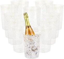 12 Pack Disposable Plastic Ice Bucket For Parties, Gold Glitter Clear Wine Cooler For Wedding, Good As One Large Champagne Chiller Or Classic Wine Bottle Chiller 15 12 Pack Disposable Plastic Ice Bucket For Parties, Gold Glitter Clear Wine Cooler For Wedding, Good As One Large Champagne Chiller Or Classic Wine Bottle Chiller -KitchenAid Shop 51moBGqu 4L. AC