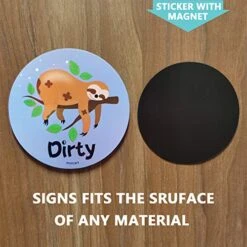 Sloth Stuff-Dishwasher Magnet Clean Dirty Sign -Double Sided Magnet Flip With Magnetic Plate For Any Dishwasher-Funny Signs Kitchen Gifts For Women Mom Kids -KitchenAid Shop 51moaN4fhAL