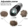 Automatic Salt And Pepper Grinder Gravity - Stainless Steel Pepper Grinder Operation With On/Off Button,4 AAA Batteries Powered (Not Include)