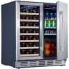 Beer Fridge, Wine And Beverage Refrigerator, 30 Inch Under Counter Wine Fridge, Built In Dual Zone W/ 33 Bottles And 104 Cans Capacity -KitchenAid Shop 51mzxET9RVL