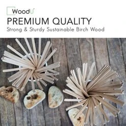 WoodU Disposable Coffee Stir Sticks 7"- Sturdy Round End Compostable And Biodegradable Brich Wood Tea Stirrers- 100% Ecofriendly Wooden Stirring Sticks For Hot Drinks -KitchenAid Shop 51n6LOWMR8L