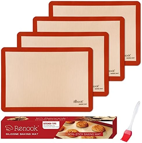 ENOOK Silicone Baking Mats Set Of 5, BPA-free Grade Food Baking Mat, 100% Non-Stick Reusable Food Safe Liners & Silicone Brush- Macaron, Pastry, Cookie. 8 ENOOK Silicone Baking Mats Set Of 5, BPA-free Grade Food Baking Mat, 100% Non-Stick Reusable Food Safe Liners & Silicone Brush- Macaron, Pastry, Cookie. - Image 6