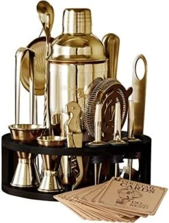 Bartender Kit - 15 Piece Set Including Cocktail Shaker And Bar Accessories, Perfect For Drink Mixing At Home, Plus Exclusive Recipe Cards -KitchenAid Shop 51nNJcq fL. AC
