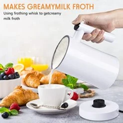 Electric Milk Frother And Foamer, 3 In 1 Automatic Milk Heater 400W Automatic Milk Foam Coffee Maker Steamer With Hot & Cold Milk Functionality For Latte Hot Chocolates Cappuccino -KitchenAid Shop 51nTV4o7D4L