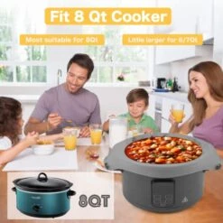 Silicone Slow Cooker Liners, Reusable Slow Cooker Liners Fit 8 Quarts Oval Round Pot Slow Cookers Bags Divider(Grey) 14 Silicone Slow Cooker Liners, Reusable Slow Cooker Liners Fit 8 Quarts Oval Round Pot Slow Cookers Bags Divider(Grey) -KitchenAid Shop 51nUIzMIjAL