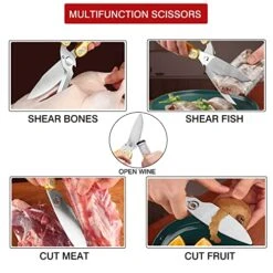 Kitchen Shears,Heavy Duty Spring Loaded Kitchen Scissors With Serrated Edge,Detachable As A Cleaver,Multipurpose Stainless Steel Sharp Utility Food Scissors For Chicken,Poultry,Fish,Herbs -KitchenAid Shop 51nVWUxNqTL