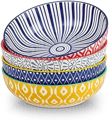Ceramic 50 Ounce Pasta Bowls Set Of 4, 8.6 Inch Large Salad Bowls, Wide And Shallow Porcelain Soup Bowls, Stackable Serving Bowls, Microwave Dishwasher Safe, Christmas Gift, Assorted Colors 10 Ceramic 50 Ounce Pasta Bowls Set Of 4, 8.6 Inch Large Salad Bowls, Wide And Shallow Porcelain Soup Bowls, Stackable Serving Bowls, Microwave Dishwasher Safe, Christmas Gift, Assorted Colors - Image 8