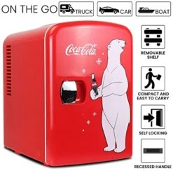 Coca-Cola Cola KWC4 KWC4B Polar Bear 4 Litres Mini Fridge, 4 Liters, Red/White 10 Coca-Cola Cola KWC4 KWC4B Polar Bear 4 Litres Mini Fridge, 4 Liters, Red/White -KitchenAid Shop 51ngwIzBL6L