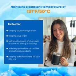 Coffee Mug Warmer With Self-Warming Insulated Drink Cup, Home And Office Desk Accessory With Qi Heater, Double Wall Stainless Steel, Premium 2 Pc. Gift Set 7 Coffee Mug Warmer With Self-Warming Insulated Drink Cup, Home And Office Desk Accessory With Qi Heater, Double Wall Stainless Steel, Premium 2 Pc. Gift Set -KitchenAid Shop 51nk0qTT7uL