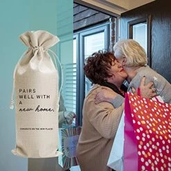 Housewarming Gift Wine Bags, Housewarming Party Decorations, Burlap Drawstring Wine Bag, Funny Personalized Gift Ideas, New Home Owner Gift, Realtor Gift To Clients, Gift For Women Men Wife Husband -KitchenAid Shop 51nnVbm0PdS