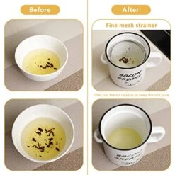 Bacon Grease Container With Strainer Rustic Farmhouse Ceramic Bacon Fat Container Bacon Grease Keeper With Food-Grade Silicone Spatula For Mom -KitchenAid Shop 51noLd200ZL