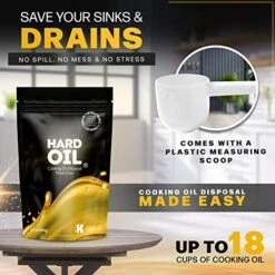 HARD OIL Solidifies Up To 18 Cups Of Cooking Oil Patent-Pending Cooking Oil Solidifier Hardener Powder -KitchenAid Shop 51nsBONYNcL