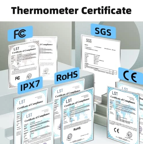 Instant Waterproof Meat Thermometer (2-Year Replacement), Corkscrew 2-in-1, Making BBQ, Cake, And Turkey, Kitchen, Outdoor Can Be Used (6.5 Inches/Black) 5 Instant Waterproof Meat Thermometer (2-Year Replacement), Corkscrew 2-in-1, Making BBQ, Cake, And Turkey, Kitchen, Outdoor Can Be Used (6.5 Inches/Black) - Image 3
