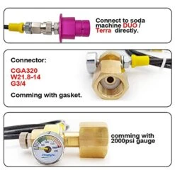 Soda Maker CO2 Adapter For Soda Terra Duo Series Machine, M18 Thread Use To Connect Soda Co2 Cylinder Valve -KitchenAid Shop 51o2MMnYchL