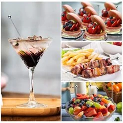 15PCS Cocktail Picks For Drinks, Stainless Steel Cocktail Toothpicks, Reusable Cocktail Skewers, Garnish Picks Bloody Mary Skewers, Metal Martini Picks For Olives Appetizers Fruit (4.3 Inch) -KitchenAid Shop 51o4o5puh4L