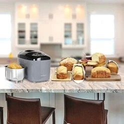 West Bend Hi-Rise Bread Maker Programmable Horizontal Dual Blade With 12 Programs Including Gluten Free, 3-Pound, Gray 11 West Bend Hi-Rise Bread Maker Programmable Horizontal Dual Blade With 12 Programs Including Gluten Free, 3-Pound, Gray -KitchenAid Shop 51o8wNu2d2S