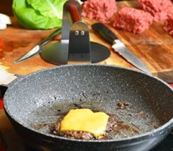 The Burger Iron | Burger Smasher | Extra Wide 6" Round Stainless Steel Smashed Burger Press -KitchenAid Shop 51oKeHxN7bL