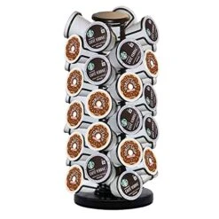 Up Holders,K Cup Carousel With Heavy Duty Revolving Base,Coffee Pod Holder Carousel, Comes All In 1 Piece, Zero Assembly Required, Holds 40 K Cups, Matte Black. K Cups NOT Included