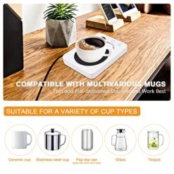 Coffee Warmer For Desk, Constant Coffee Mug Warmer, Auto Off 6 Modes Timer Smart Coffee Cup Warmer, 3 Temperature Control Mug Warmer, Warming Plate With Gravity Sensor For Candle Wax Beverage Tea Milk -KitchenAid Shop 51oRNGnzpEL