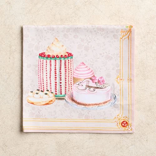 D' Hermine Napkins 100% Cotton Premium Set Of 4 Decorative Easter Cloth Napkin Washable Dinner Napkins For Holiday, Dinner, Wedding, Baby Shower & Dining - Pastries (20”x20”) 5 D' Hermine Napkins 100% Cotton Premium Set Of 4 Decorative Easter Cloth Napkin Washable Dinner Napkins For Holiday, Dinner, Wedding, Baby Shower & Dining - Pastries (20”x20”) - Image 3