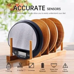 Food Scale Digital 304 Stainless Steel Kitchen Scale For Food Ounces And Grams For Food Weight Loss, LCD Display For Cooking Or Baking, Black (Without Battery) -KitchenAid Shop 51oUL2UgiLL