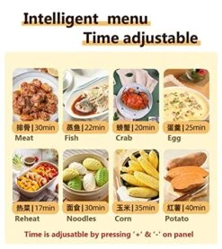 THICK Food Steamer 10 Hours Reservation Food Warmer Reheat Automatic Insulation Washable Base Steam Pot Cookware (Color : Black-JoJo's Bizarre Adventure1) -KitchenAid Shop 51od0TvDSPL 2