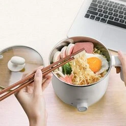 CAZARU FXJ Dormitory Student Small Pot, Multifunctional Household Hot Pot, Noodle Cooking Electric Pot, Integrated Small Electric Pot For Dormitory -KitchenAid Shop 51oiaBHcJiL