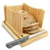 Nature Bamboo Foldable Bread Slicer With Crumb Catcher Tray, Bread Slicing Guide For Homemade Bread & Loaf Cakes, Thickness Adjustable (Knife Not Included) -KitchenAid Shop 51okPnwfBRL