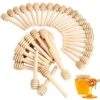 51 PCS Honey Dipper, 3 Inch Mini Wooden Honeycomb Sticks, Small Honey Stirrer Stick, Honey Sticks For Honey Jar Dispense Drizzle Honey And Wedding Party Favors Gift