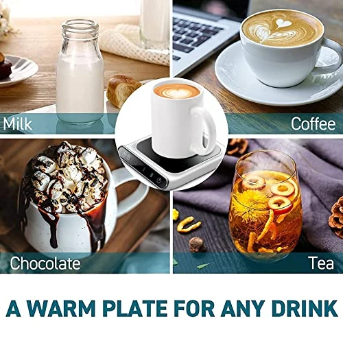 JEQ Coffee Mug Warmer, Electric Coffee Cup Warmer, 3 Temperature Setting Coffee Warmer For Desk Auto Shut Off, Smart Heated Coffee Mug For Beverage, Milk, Tea And Hot Chocolate (No Cup) 4 JEQ Coffee Mug Warmer, Electric Coffee Cup Warmer, 3 Temperature Setting Coffee Warmer For Desk Auto Shut Off, Smart Heated Coffee Mug For Beverage, Milk, Tea And Hot Chocolate (No Cup) - Image 2
