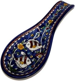 Armenian Hand Painted Cooking Spoon Rest/Ladle Holder - Large With Deep Round Cup Part - Asfour Outlet Trademark (Blue Flowers 8.5 Inches) 16 Armenian Hand Painted Cooking Spoon Rest/Ladle Holder - Large With Deep Round Cup Part - Asfour Outlet Trademark (Blue Flowers 8.5 Inches) -KitchenAid Shop 51p5Gpd6kqL. AC