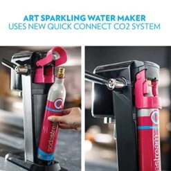 SodaStream Art Sparkling Water Maker Bundle (Black), With CO2, DWS Bottles, And Bubly Drops Flavors -KitchenAid Shop 51pBBwD57BL