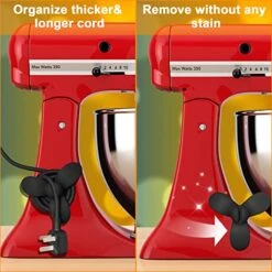 Cord Organizer For Kitchen Appliances, Cord Winders For Appliances Stick On, Cord Wrapper Keeper Holder For Cables, Adhesive Cord Bundler For Blender Mixer, Coffee Maker, Air Fryer,Kitchen Accessories -KitchenAid Shop 51pChs8AshL