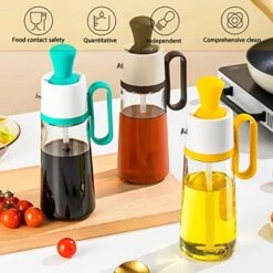 Glass Olive Oil And Vinegar Bottle With Brush Silicone Measuring Dropper 3 In 1 For Cooking, Oil Dispenser Bottle For Kitchen Salad Frying Baking BBQ Grill 18.6oz (Yellow) 9 Glass Olive Oil And Vinegar Bottle With Brush Silicone Measuring Dropper 3 In 1 For Cooking, Oil Dispenser Bottle For Kitchen Salad Frying Baking BBQ Grill 18.6oz (Yellow) -KitchenAid Shop 51pDX6B0xEL