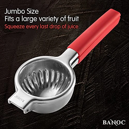 Ed Citrus Press - Stainless Steel Manual Press Heavy Duty Lime , Lemon & Citrus Squeezer – Extra-Large Lime Press For Lemons And Oranges - Gift Of Lemon Zest Grater Included (Red) 7 Ed Citrus Press - Stainless Steel Manual Press Heavy Duty Lime , Lemon & Citrus Squeezer – Extra-Large Lime Press For Lemons And Oranges - Gift Of Lemon Zest Grater Included (Red) - Image 5