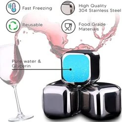 Stones, 6Pcs Ice Cubes Reusable Beer Beverages Ice Stone With Clamp -KitchenAid Shop 51pFquK6fQL