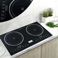 Double Induction Cooktop, Portable Double Burner Cooktop Digital 1400W Ceramic Burner And 1200W Induction Burner Touch Sensor Control Perfect For Kitchen -KitchenAid Shop 51pP4UgB2RS